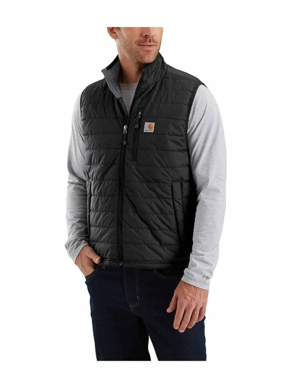 Carhartt Men's Black Rain Defender Insulated Relax Puffer Vest Size XL